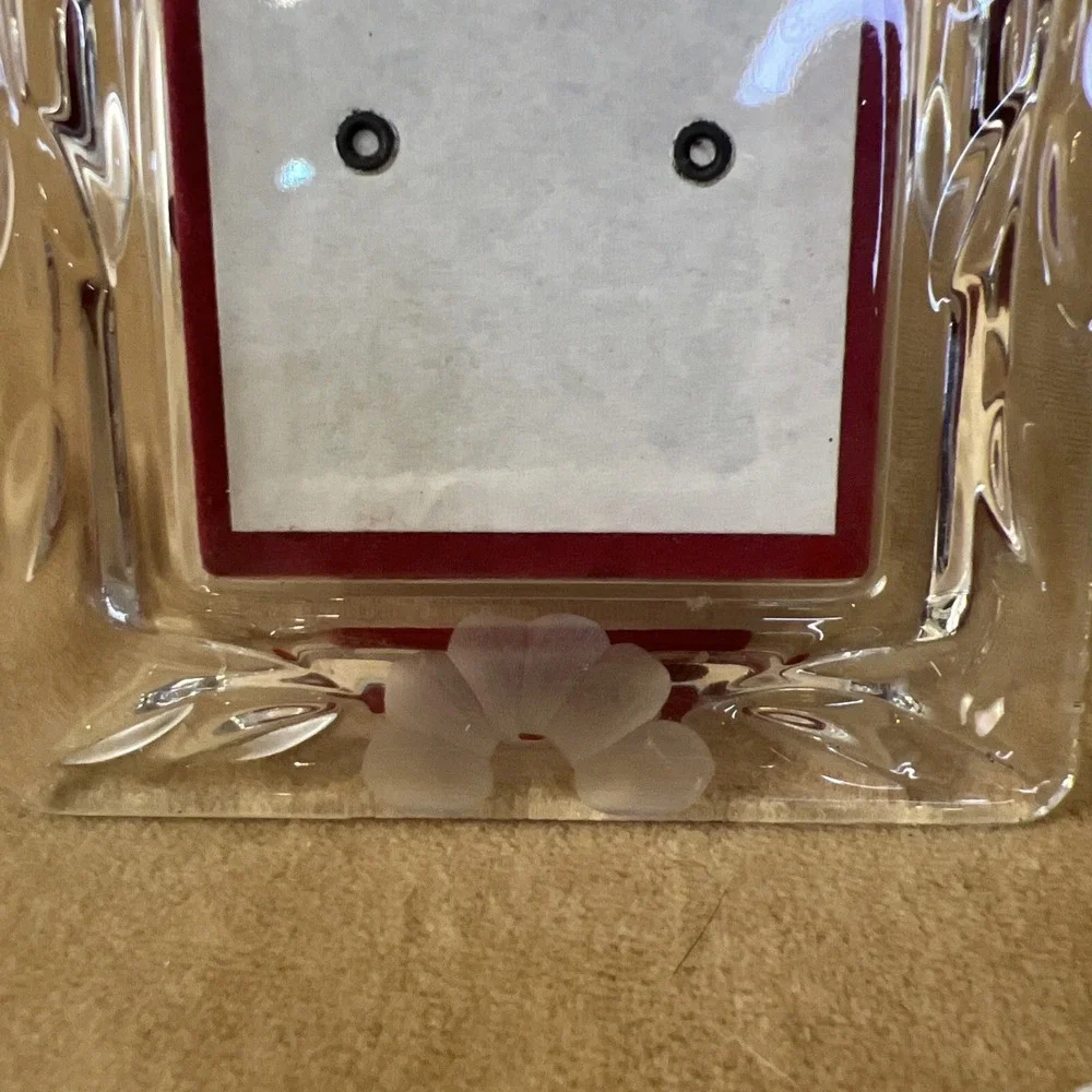 Vintage Lead Crystal Photo Frame Bohemian Glass West Germany 5 x 3.5